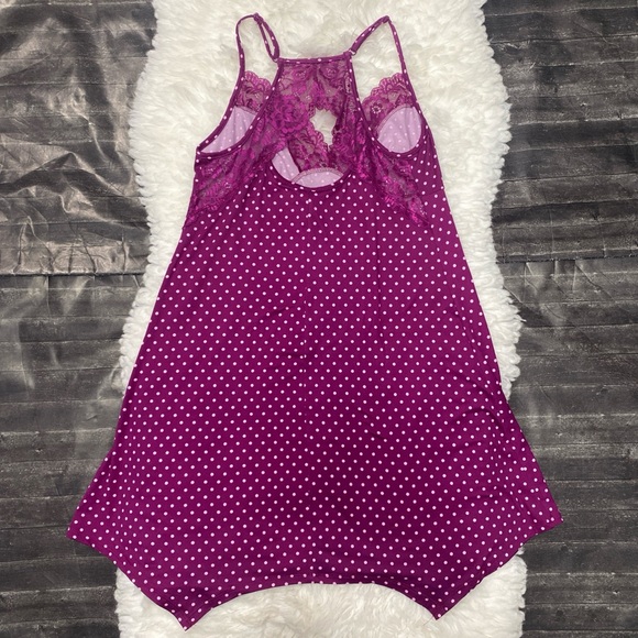 SECRET TREASURES POLKA DOT LACE SLEEPWEAR SLIP DRESS FAIRYCORE WHIMSICAL - Picture 5 of 6